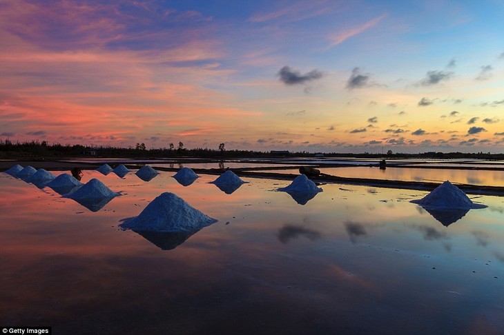 Vietnam’s salt fields named one of top 15 locations to see sunsets  - ảnh 1